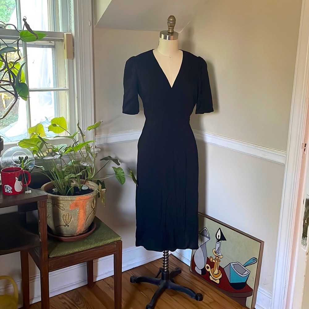 Reformation Wrap-dress With sleeves, Viscose, Medium
